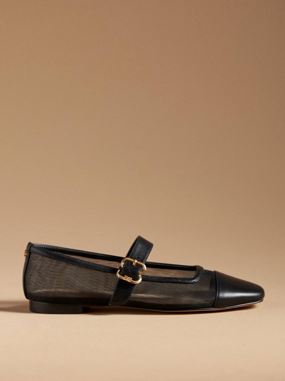 Sam Edelman Miranda Mary Jane Mesh Ballet Flat in Black Size 9